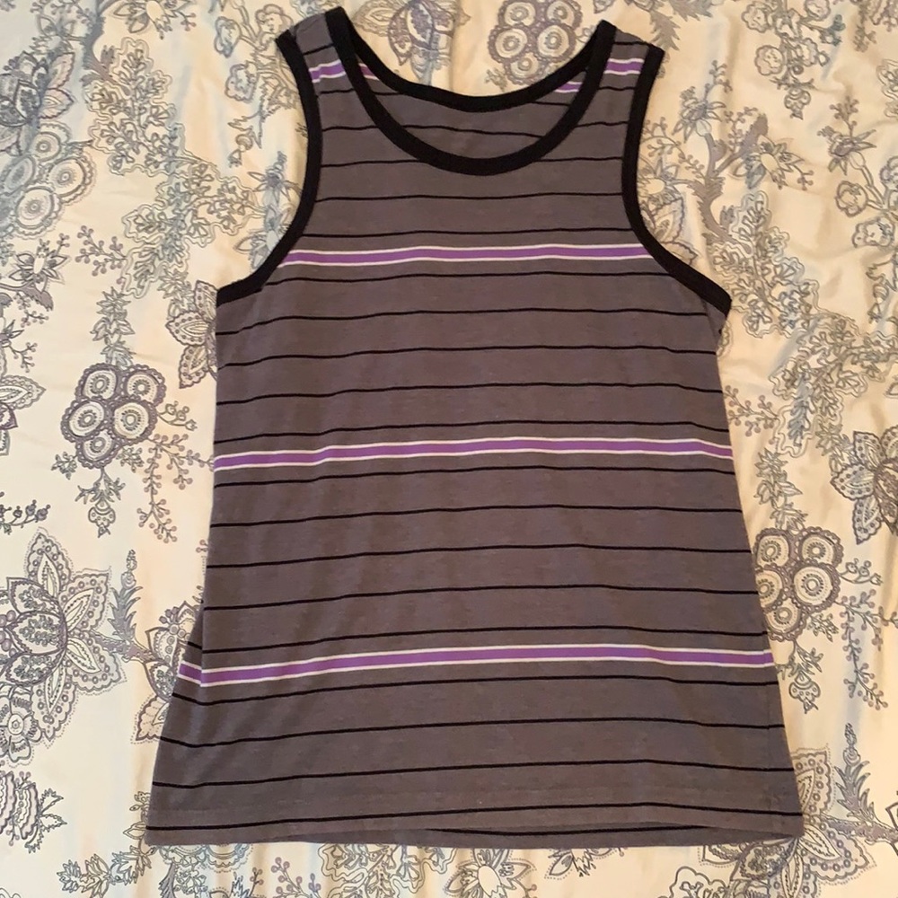 Gray/Purple Tank Top